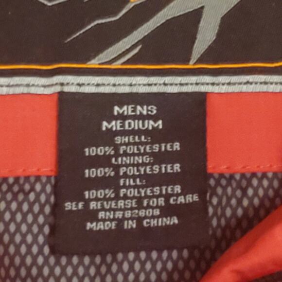 Free Country Live In It Men Medium Water Resistant Wind Breaker Red Zip - Picture 4 of 16